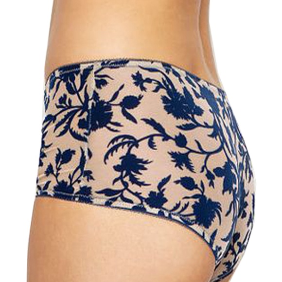 VICTORIA'S SECRET LUXE SEXY SHEER MESH VELVET FLOWERS SHORTIE PANTY - Picture 1 of 1